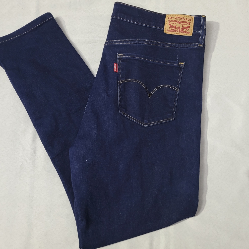 Levi's Womens Dark Blue Denim Jeans